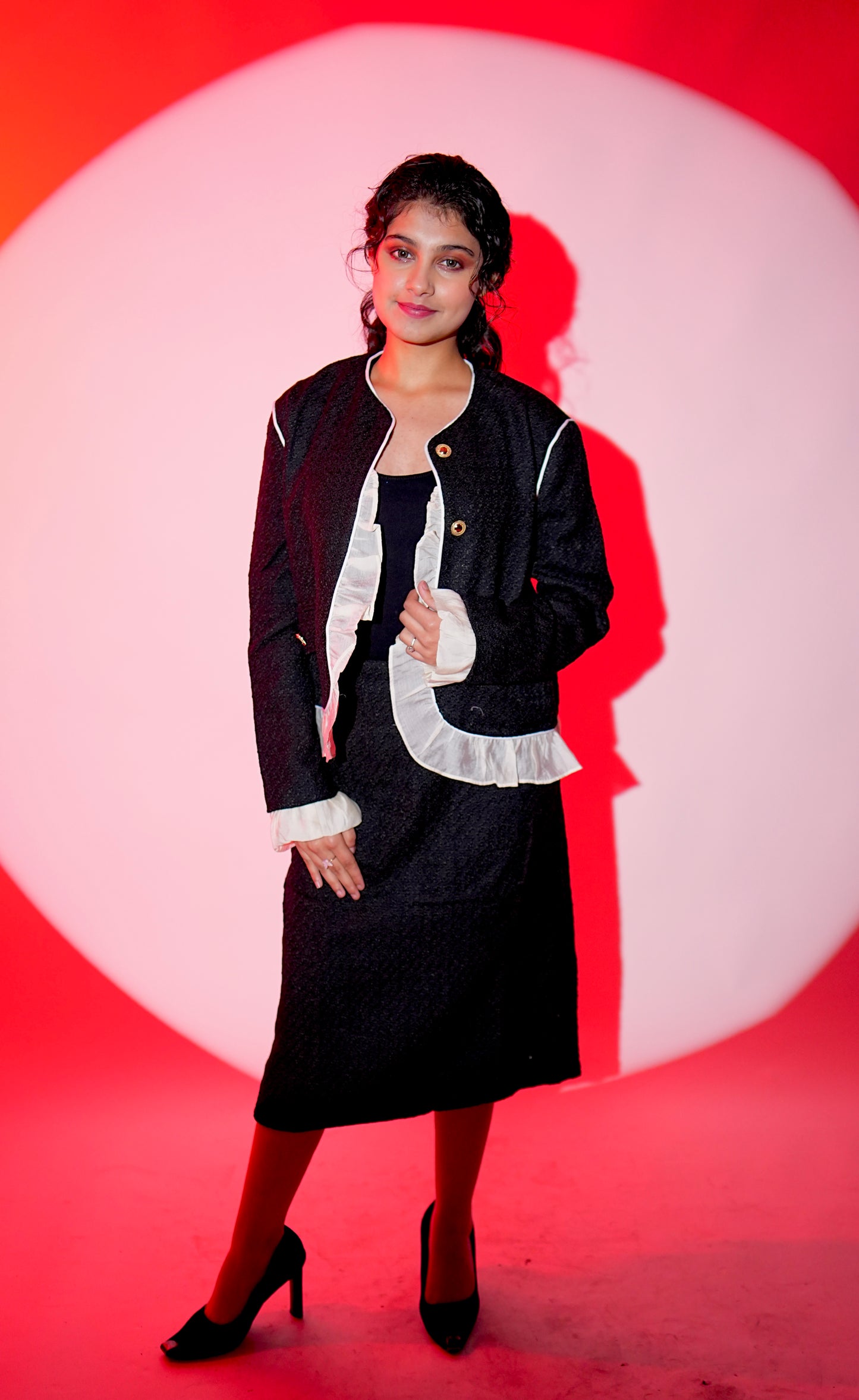 WOMEN'S MATCHING TOP AND SKIRT CO-ORD SET