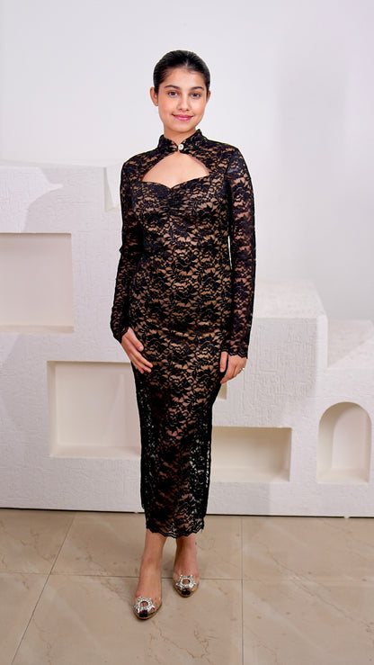 SLUTTRY BLACK SHEIN DRESS