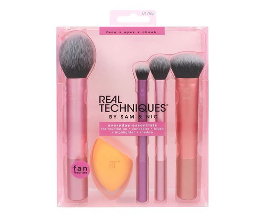 Real Techniques Everyday Essentials Makeup Brush Set -RT01786